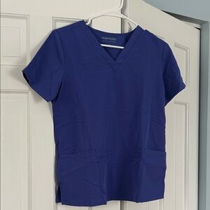 Mandala Women's V-Neck Tunic Top in Royal Blue